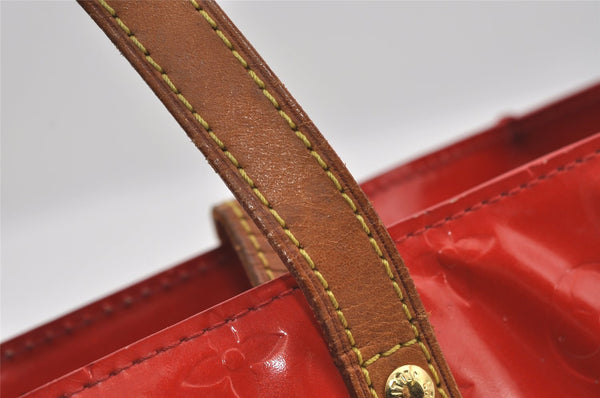 Authentic Louis Vuitton Vernis Reade PM Hand Bag Red M91088 LV 1563I