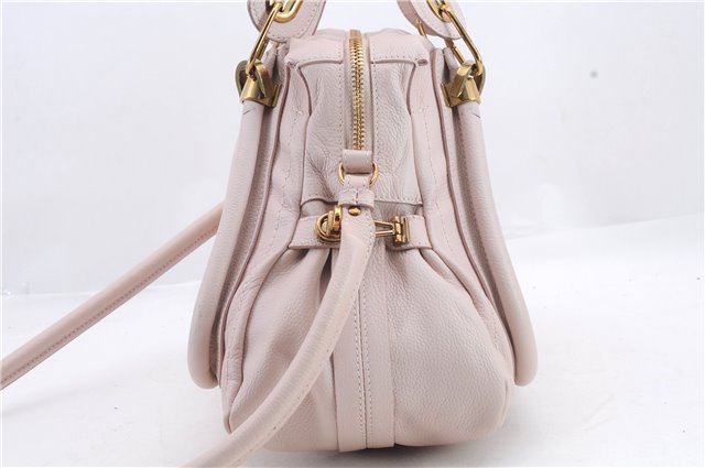 Authentic Chloe Paraty 2Way Shoulder Hand Bag Purse Light Pink 1564D