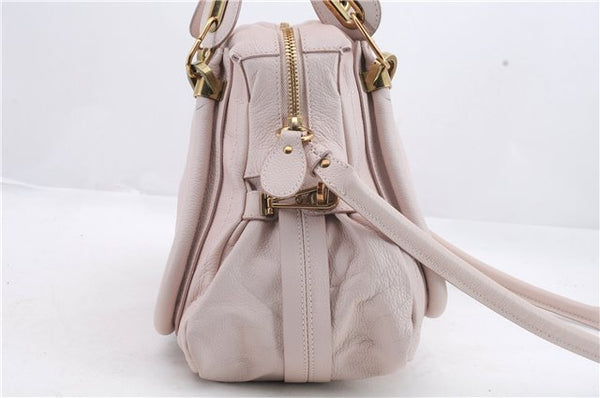 Authentic Chloe Paraty 2Way Shoulder Hand Bag Purse Light Pink 1564D