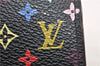 Auth Louis Vuitton Monogram Multicolor Portefeuille Sarah Wallet Black LV 1564G