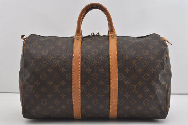 Authentic Louis Vuitton Monogram Keepall 45 Travel Boston Bag M41428 LV 1565I