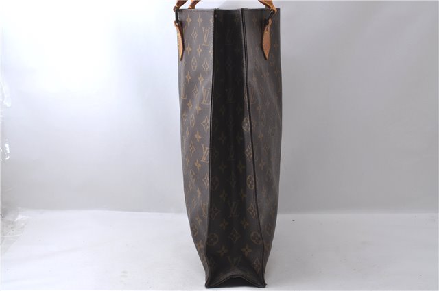 Authentic Louis Vuitton Monogram Sac Plat Hand Bag M51140 LV 1567D