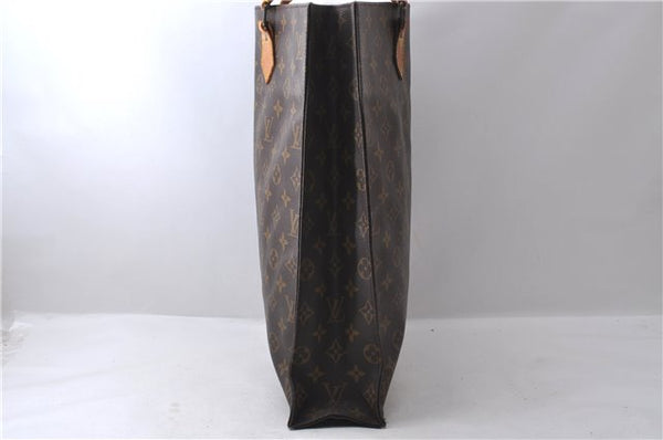 Authentic Louis Vuitton Monogram Sac Plat Hand Bag M51140 LV 1567D