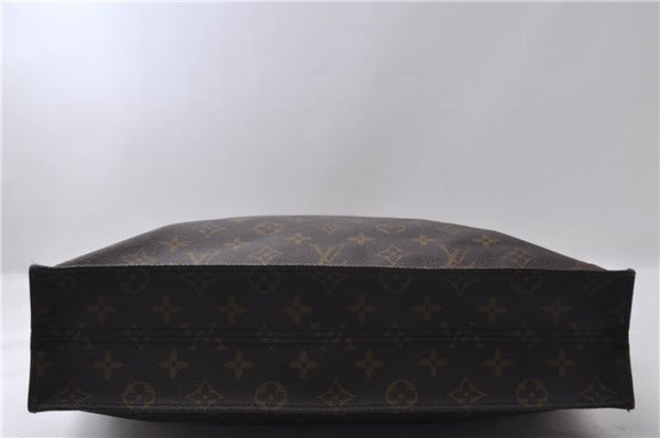 Authentic Louis Vuitton Monogram Sac Plat Hand Bag M51140 LV 1567D