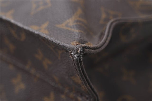 Authentic Louis Vuitton Monogram Sac Plat Hand Bag M51140 LV 1567D