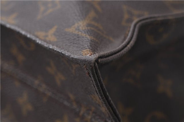 Authentic Louis Vuitton Monogram Sac Plat Hand Bag M51140 LV 1567D