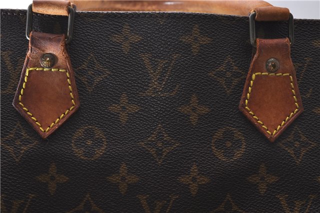 Authentic Louis Vuitton Monogram Sac Plat Hand Bag M51140 LV 1567D