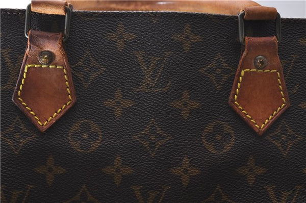 Authentic Louis Vuitton Monogram Sac Plat Hand Bag M51140 LV 1567D