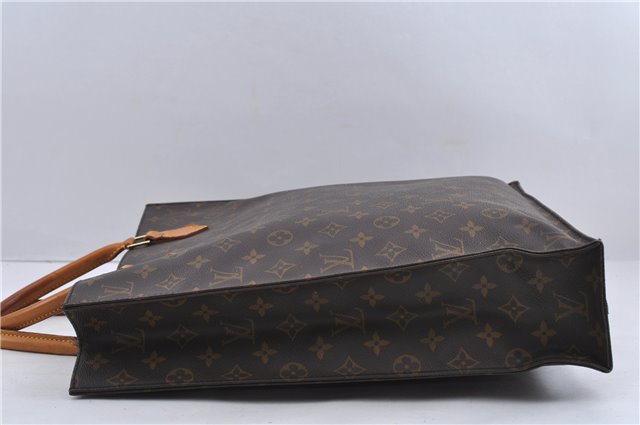 Authentic Louis Vuitton Monogram Sac Plat Hand Bag M51140 LV 1568D