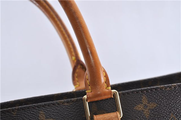 Authentic Louis Vuitton Monogram Sac Plat Hand Bag M51140 LV 1568D