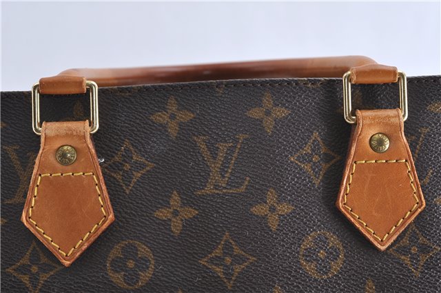 Authentic Louis Vuitton Monogram Sac Plat Hand Bag M51140 LV 1568D