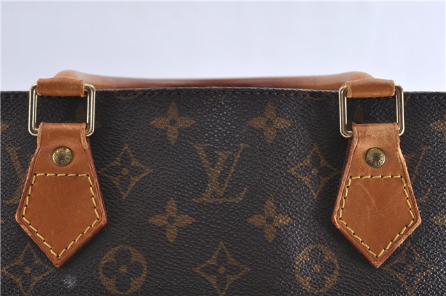 Authentic Louis Vuitton Monogram Sac Plat Hand Bag M51140 LV 1568D