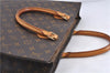 Authentic Louis Vuitton Monogram Sac Plat Hand Bag M51140 LV 1568D