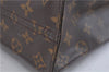 Authentic Louis Vuitton Monogram Sac Plat Hand Bag M51140 LV 1568D