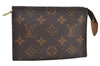Authentic Louis Vuitton Monogram Poche Toilette 15 M47546 Cosmetics Pouch 1569I