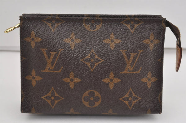Authentic Louis Vuitton Monogram Poche Toilette 15 M47546 Cosmetics Pouch 1569I