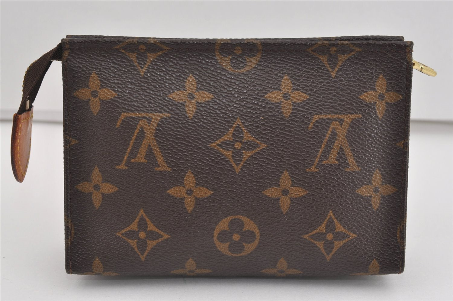 Authentic Louis Vuitton Monogram Poche Toilette 15 M47546 Cosmetics Pouch 1569I