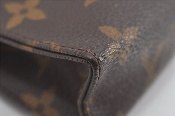 Authentic Louis Vuitton Monogram Poche Toilette 15 M47546 Cosmetics Pouch 1569I