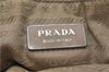 Authentic PRADA Canvas Leather Shoulder Tote Bag Beige 1570D