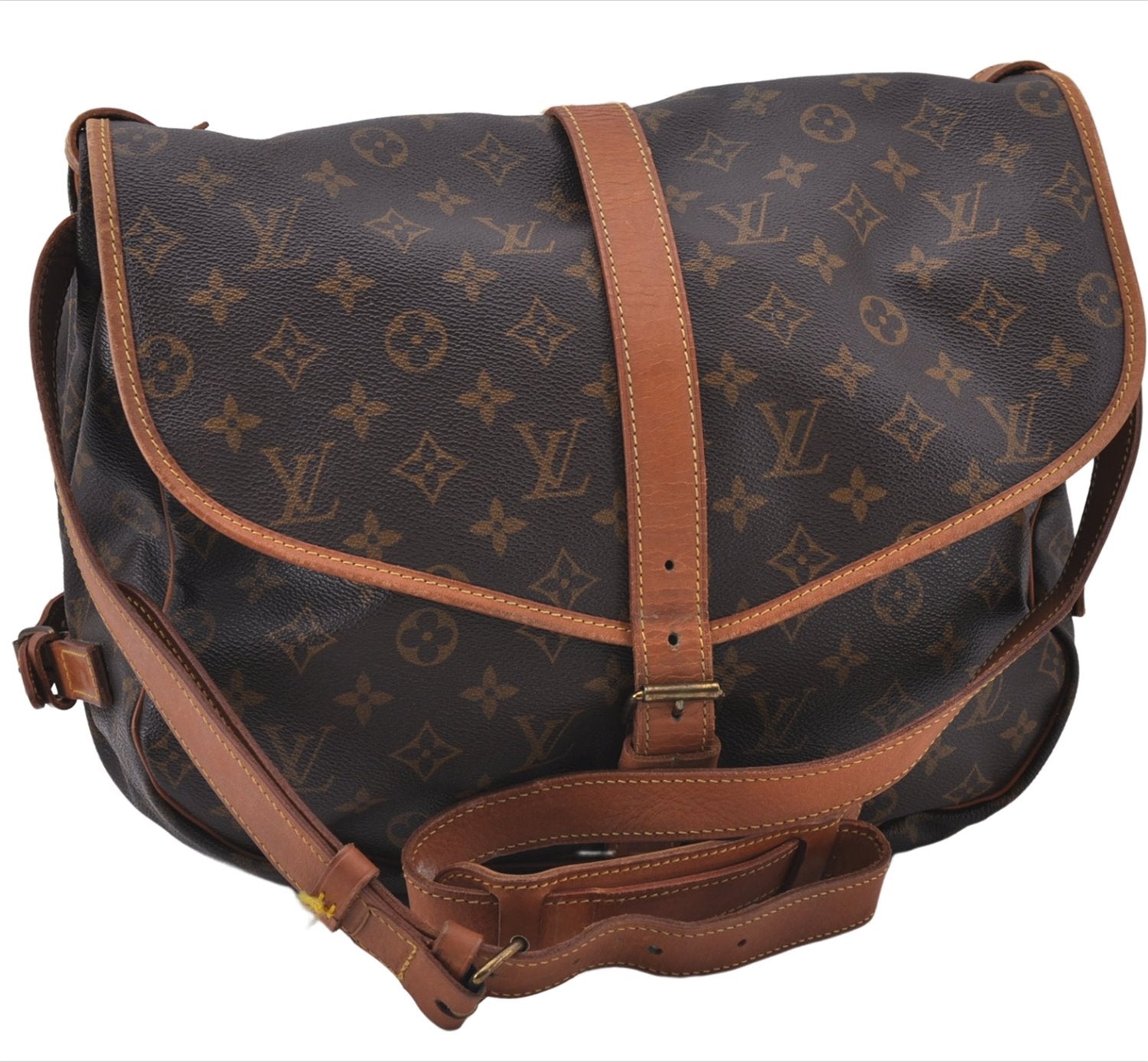 Authentic Louis Vuitton Monogram Saumur 35 Shoulder Cross Bag M42254 LV 1570F