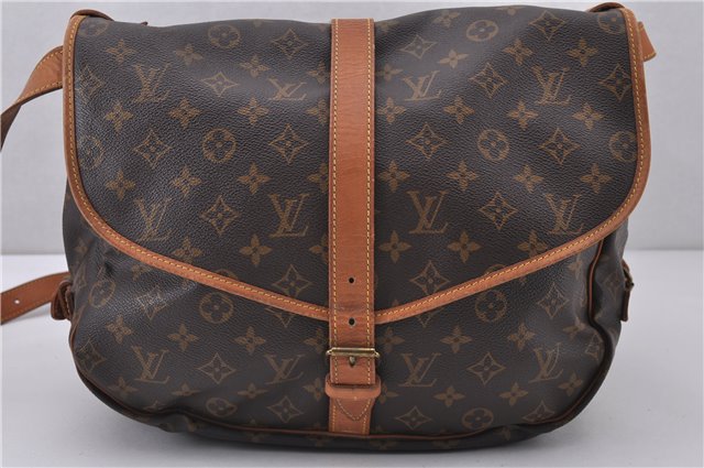 Authentic Louis Vuitton Monogram Saumur 35 Shoulder Cross Bag M42254 LV 1570F
