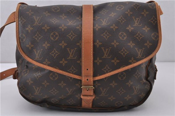 Authentic Louis Vuitton Monogram Saumur 35 Shoulder Cross Bag M42254 LV 1570F