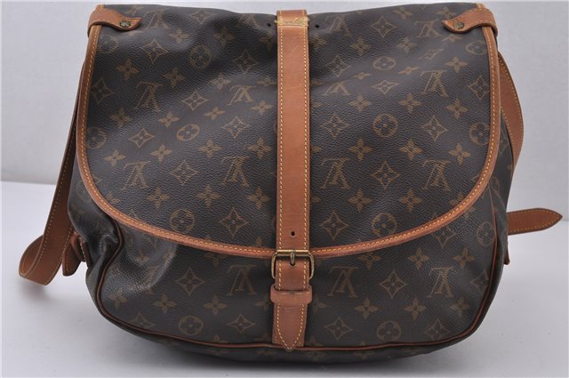 Authentic Louis Vuitton Monogram Saumur 35 Shoulder Cross Bag M42254 LV 1570F