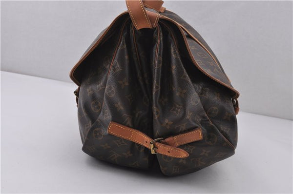 Authentic Louis Vuitton Monogram Saumur 35 Shoulder Cross Bag M42254 LV 1570F