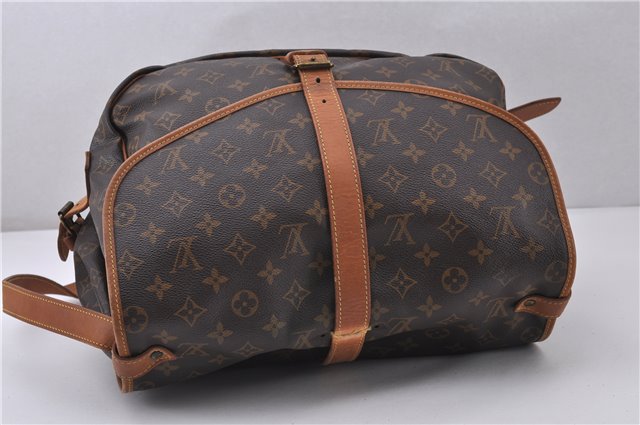 Authentic Louis Vuitton Monogram Saumur 35 Shoulder Cross Bag M42254 LV 1570F