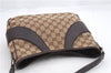 Authentic GUCCI Shoulder Hand Bag GG Canvas Leather 113012 Brown 1571D