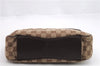 Authentic GUCCI Shoulder Hand Bag GG Canvas Leather 113012 Brown 1571D