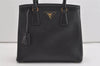 Authentic PRADA Saffiano Leather 2Way Shoulder Hand Bag Purse Black 1571I