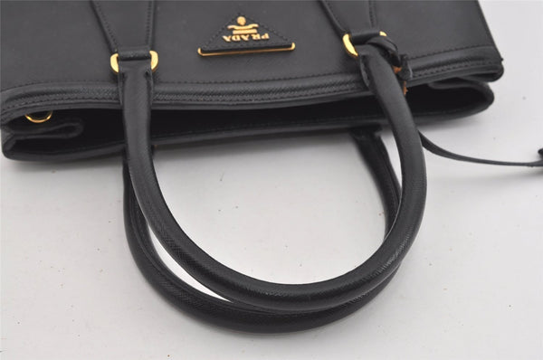 Authentic PRADA Saffiano Leather 2Way Shoulder Hand Bag Purse Black 1571I