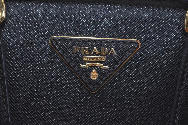 Authentic PRADA Saffiano Leather 2Way Shoulder Hand Bag Purse Black 1571I