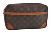 Authentic Louis Vuitton Monogram Compiegne 28 Clutch Hand Bag M51845 LV 1574I
