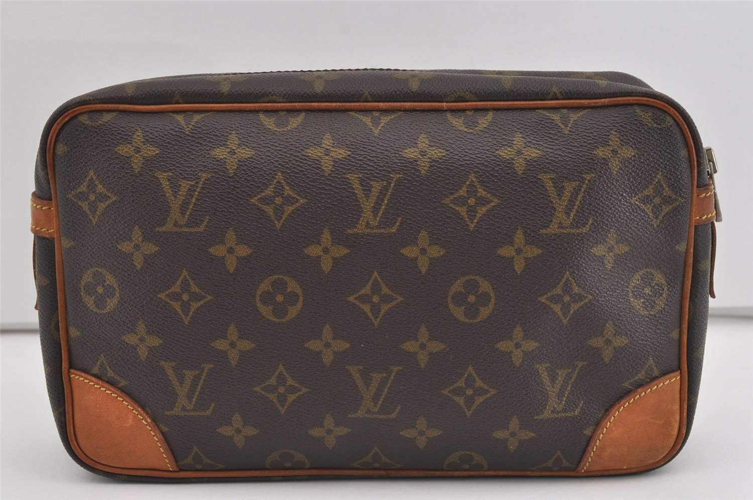 Authentic Louis Vuitton Monogram Compiegne 28 Clutch Hand Bag M51845 LV 1574I