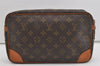 Authentic Louis Vuitton Monogram Compiegne 28 Clutch Hand Bag M51845 LV 1574I