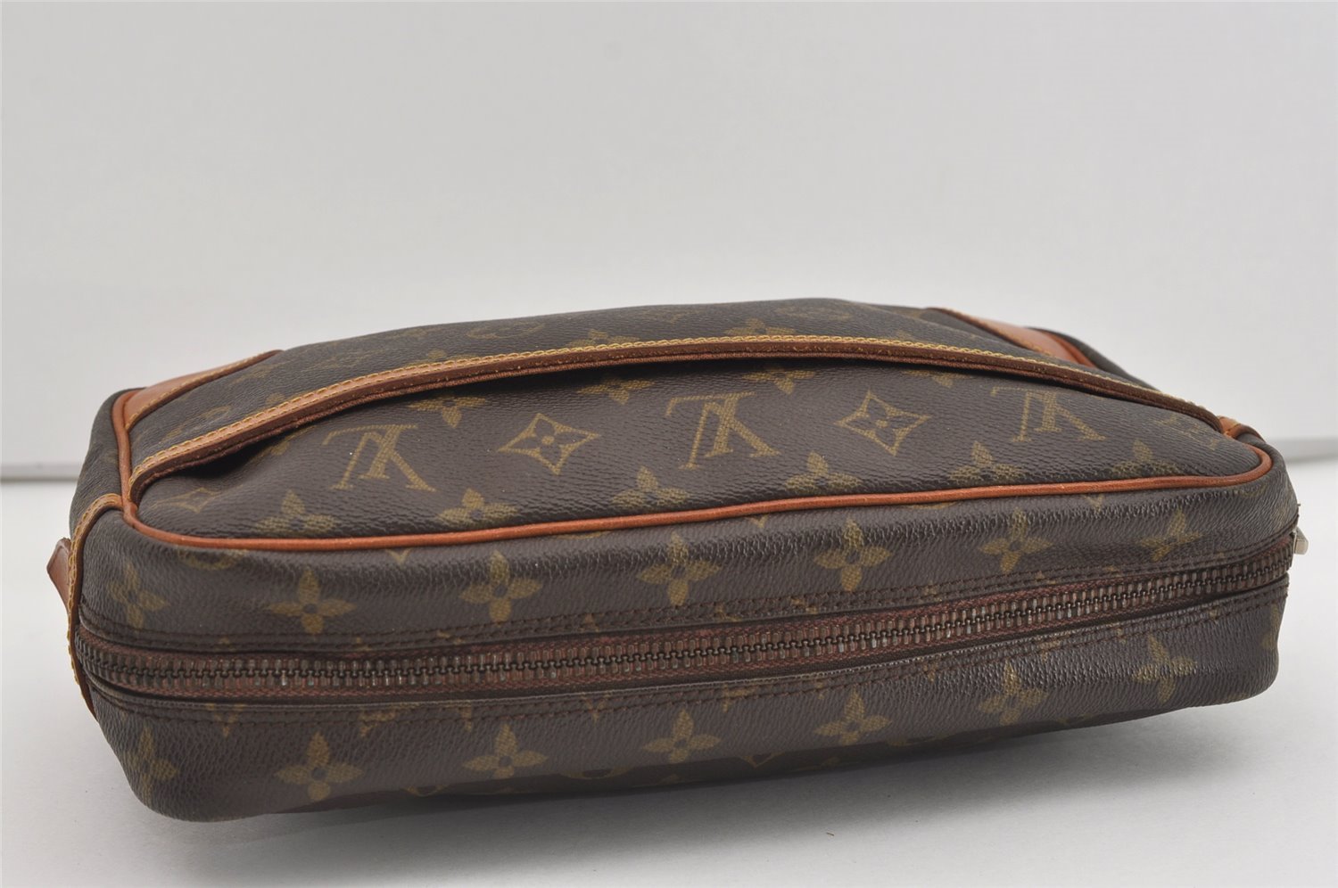 Authentic Louis Vuitton Monogram Compiegne 28 Clutch Hand Bag M51845 LV 1574I