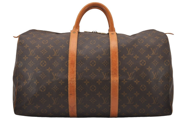 Authentic Louis Vuitton Monogram Keepall 50 Travel Boston Bag M41426 LV 1575I