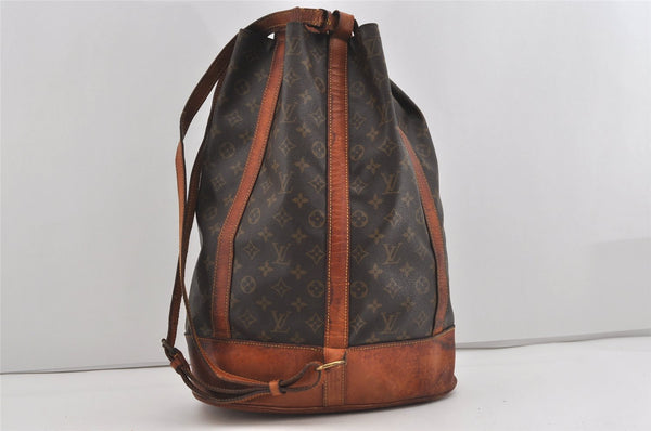 Authentic Louis Vuitton Monogram Randonnee GM Shoulder Bag M42244 LV Junk 1577I