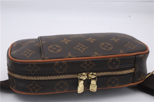 Authentic Louis Vuitton Monogram Pochette Gange Waist Waist bag M51870 LV 1580D