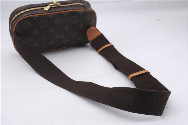 Authentic Louis Vuitton Monogram Pochette Gange Waist Waist bag M51870 LV 1580D