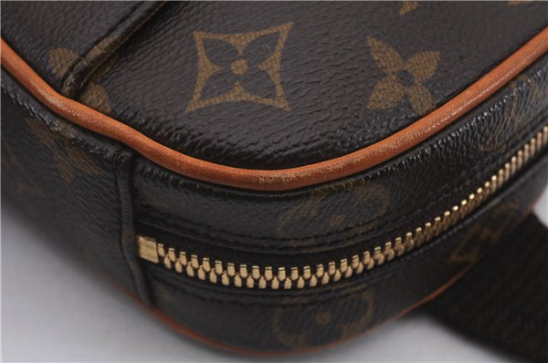 Authentic Louis Vuitton Monogram Pochette Gange Waist Waist bag M51870 LV 1580D