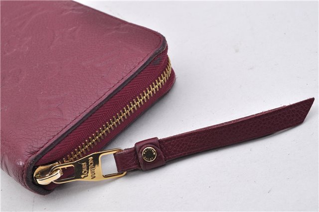 Authentic Louis Vuitton Empreinte Zippy Wallet Purse Purple M60549 LV Box 1580F