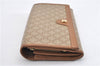 Authentic CELINE Macadam Blason Pattern Long Wallet PVC Leather Beige 1583G