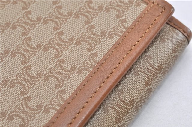 Authentic CELINE Macadam Blason Pattern Long Wallet PVC Leather Beige 1583G