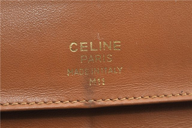 Authentic CELINE Macadam Blason Pattern Long Wallet PVC Leather Beige 1583G