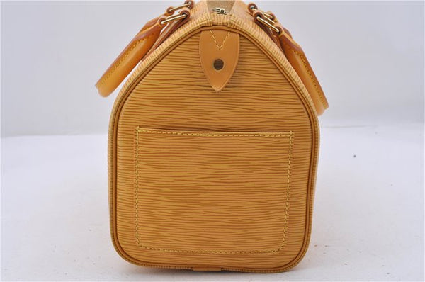 Authentic Louis Vuitton Epi Speedy 25 Hand Bag Purse Yellow M43019 LV 1584D