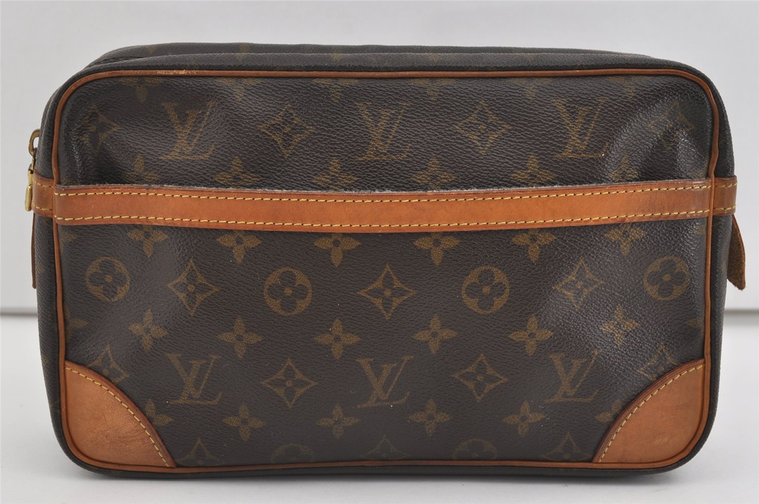 Authentic Louis Vuitton Monogram Compiegne 28 Clutch Hand Bag M51845 LV 1584I