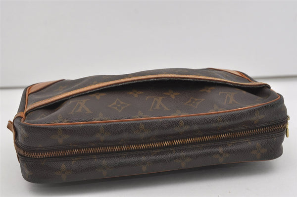 Authentic Louis Vuitton Monogram Compiegne 28 Clutch Hand Bag M51845 LV 1584I